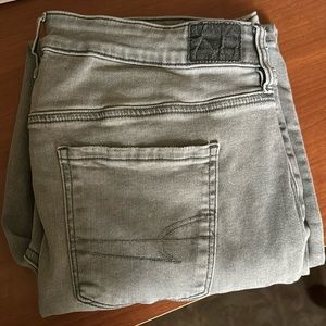 Grey American eagle soze 14 jeans brought brand new got wrong size.